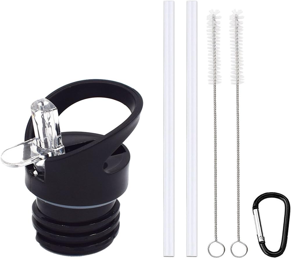 Vanteen Straw Lid Set for Hydro Flask Standard Mouth Sports Water Bottle 12 oz 18 oz 21 oz 24 oz