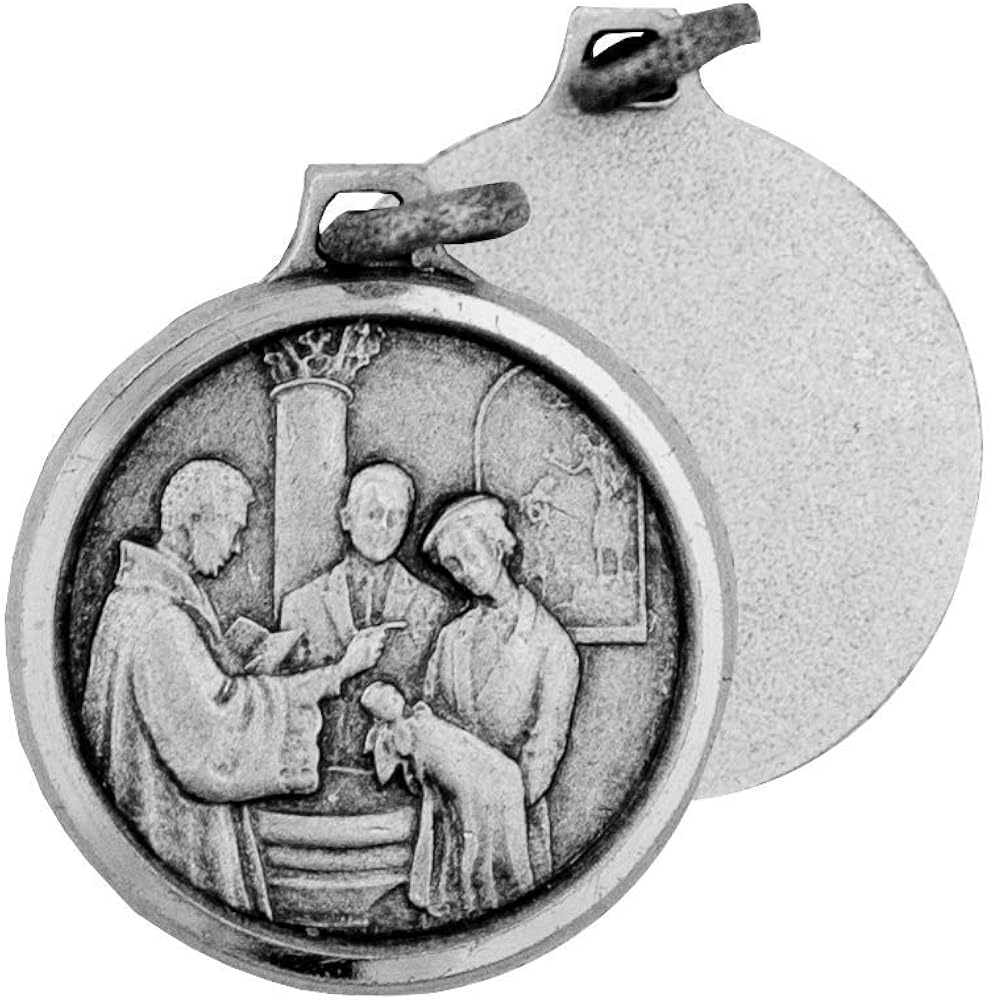 3/4" Baptism Medal Keepsake Charm Perfect Pendant Medal for Baptism Gift