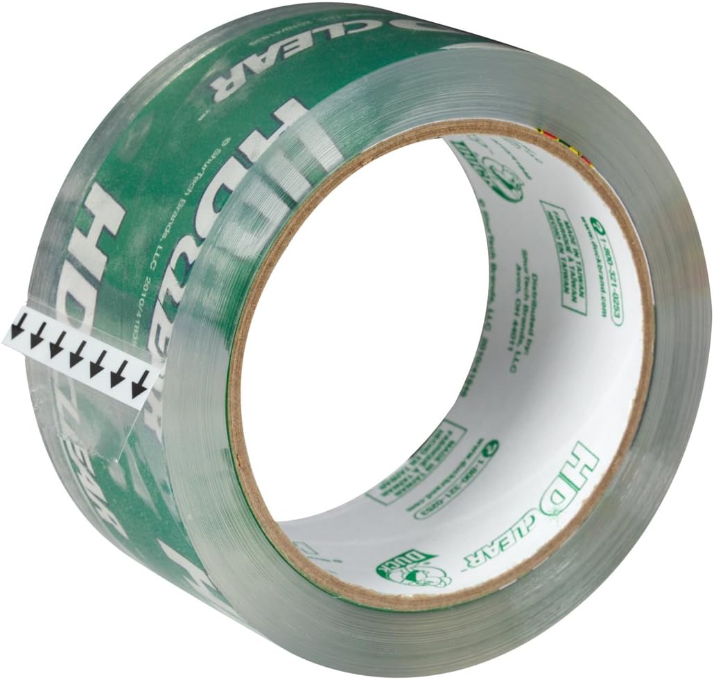 Duck HD Clear Heavy Duty Packing Tape Refill, 1.88 Inch x 54.6 Yard, 1 Roll (297438) : Rolls Of Tape For A Tape Gun : Office Products