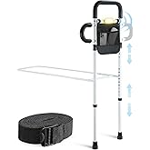 Bed Rails for Elderly Adults Safety, Adjustable Bed Rail with LED Motion Sensor Light, Bed Handle Bedside Assist for Grab Bar