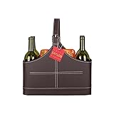 SXYLOB Leather Storage Basket,MDF structure Wine