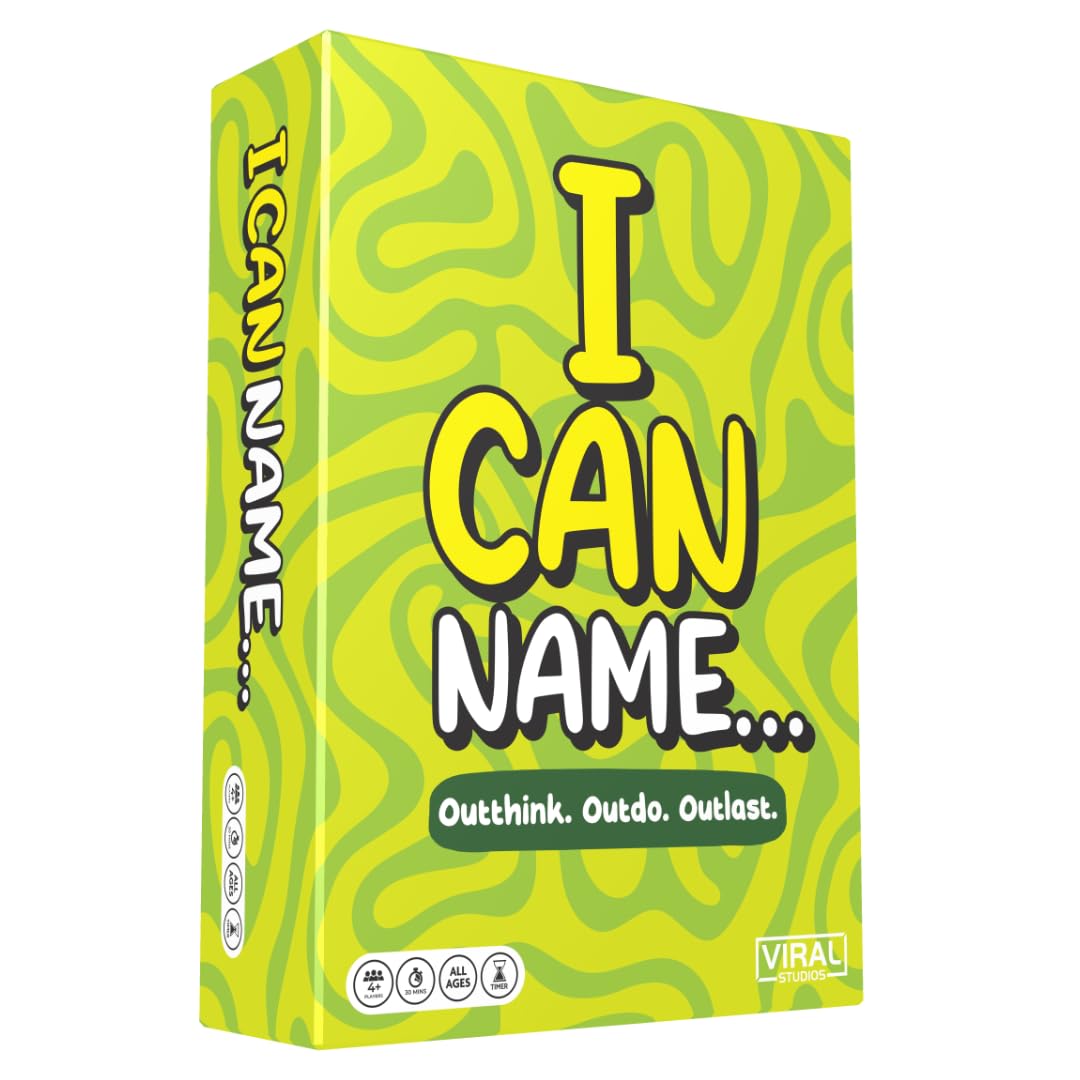 I Can Name... | Fast-Paced Family Party Game of Bidding & Brainpower | Hilarious Card Game Night, Party Game for Teens, and Adults, for Groups and Gatherings | 325 Fun Challenge Cards
