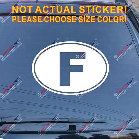 Amazon 3s Motorline F楕円形フランス国コードデカールステッカーフランス車ビニールpickサイズカラーdie Cut No Bkgrd 4 10 2cm ブラック s28 ステッカー デカール 車 バイク