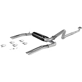 Flowmaster 17234 American Thunder Cat-Back Exhaust Kit 3 Inch Aluminized Steel Polished 304 Stainless Tips Compatible with 1986-1991 Chevy Camaro Pontiac Firebird V8 2.5 inch Flanged Converter