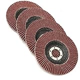 Grinding Wheels – Flap Grinding Wheels For Angle Grinder – 5 Piece Ideal Grinding, Polishing, Rust Removing Size 4 1/2” X 7/8 Aluminum Oxide: #80 Grit, - By Katzco