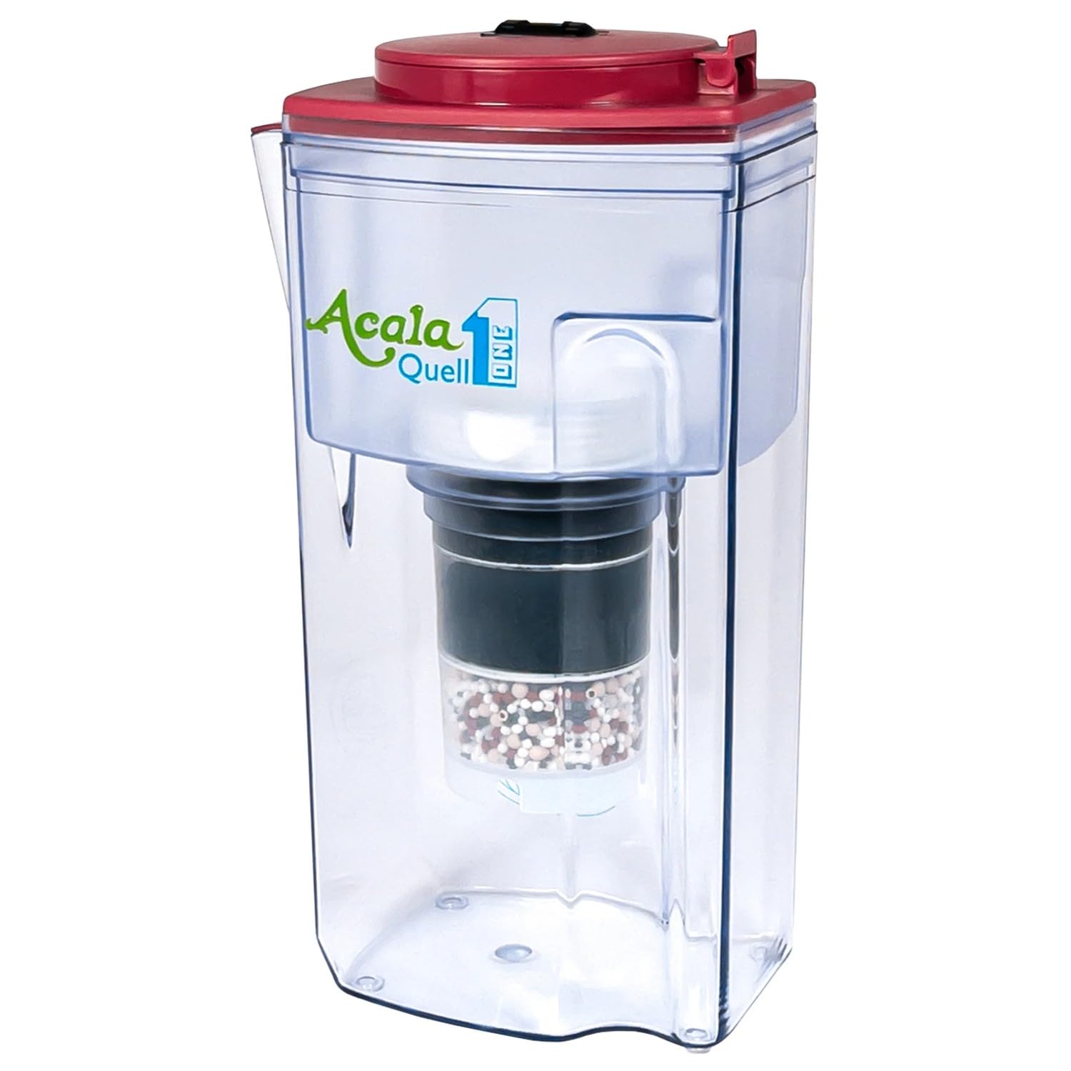 Water Filter AcalaQuell One Water Filter Jug | Raspberry | Highest Filtration Performance | Multi-Layered Filter Cartridge | PI-Technology| WaterFilterSystem | Creates delicious-tasting, healthy water