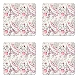 Lunarable City Love Coaster Set of Four, Iconic