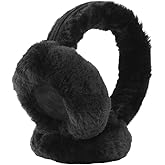 Aurya Sheepskin Earmuffs, Classic Ear Warmer for Winter Outdoor, Wool Ear Muffs for Men and Women