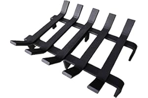 HI FLAME Hi-Flame Fireplace Log Grate Heavy Duty Solid Steel Fire Place Wood Stove Firewood Holder 13 x 10 x 4 Inch