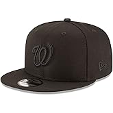 New Era MLB 9FIFTY Black Black Primary Logo Team Adjustable Snapback Hat Cap One Size Fits All
