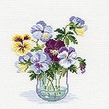 RIOLIS 835 16 Count Pansies Counted Cross Stitch Kit, 8
