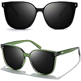 LVIOE Oversized Polarized Sunglasses for Women Trendy Large Cat Eye UV Protection Shade LS1627s