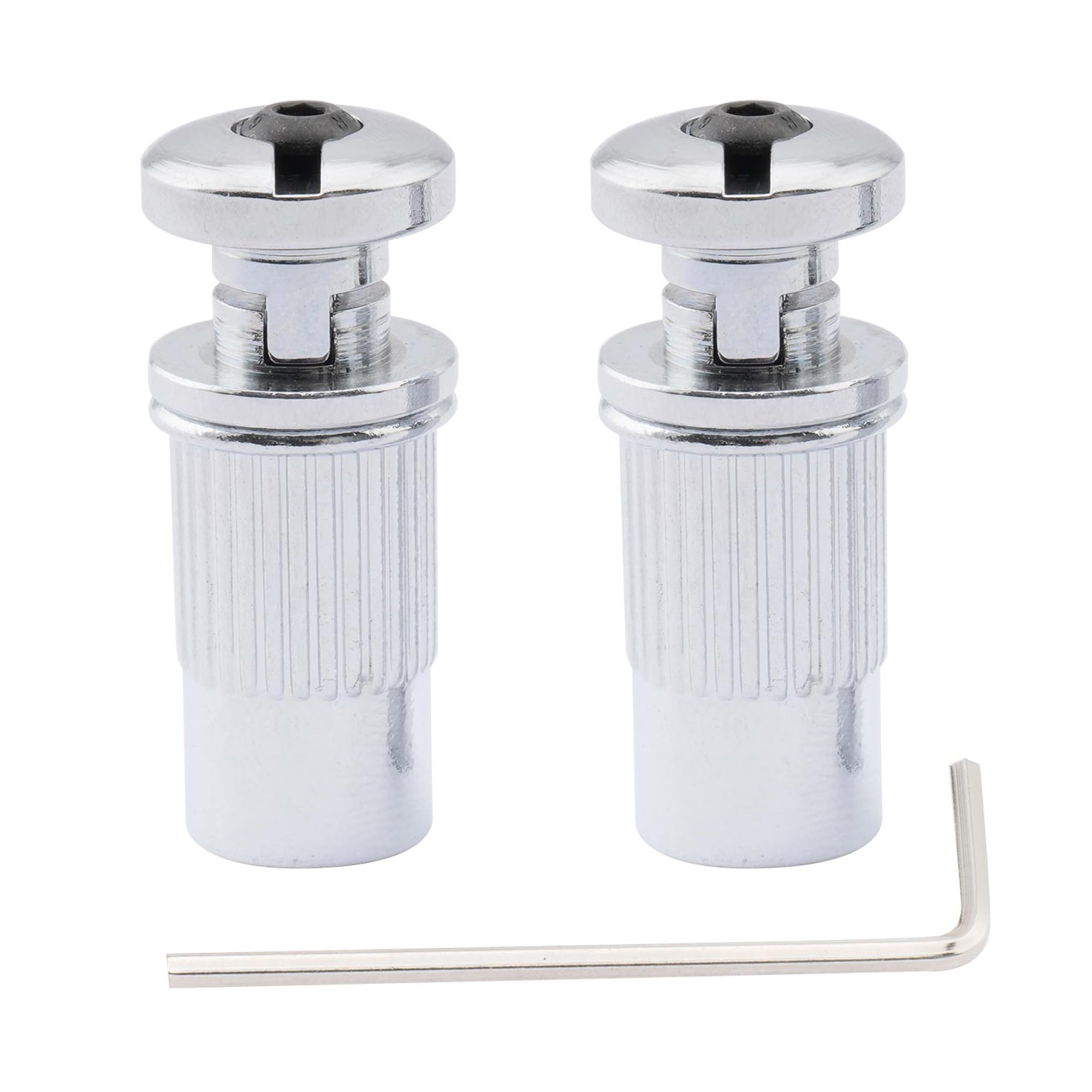 Musiclily Pro Metric Seperatable Guitar Tailpiece Studs and Bushings for Epiphone Les Paul Style Electric Guitar, Chrome (Set of 2)