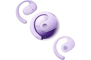 XMENHA Out of Ear Open Ear Headphones Outside The Ear Wireless Ear Hanging Bluetooth Headset Ows Over The Ear Open Ear Buds Earbuds Outside The Ear Headphones Bone Air Conduction Earbuds Purple