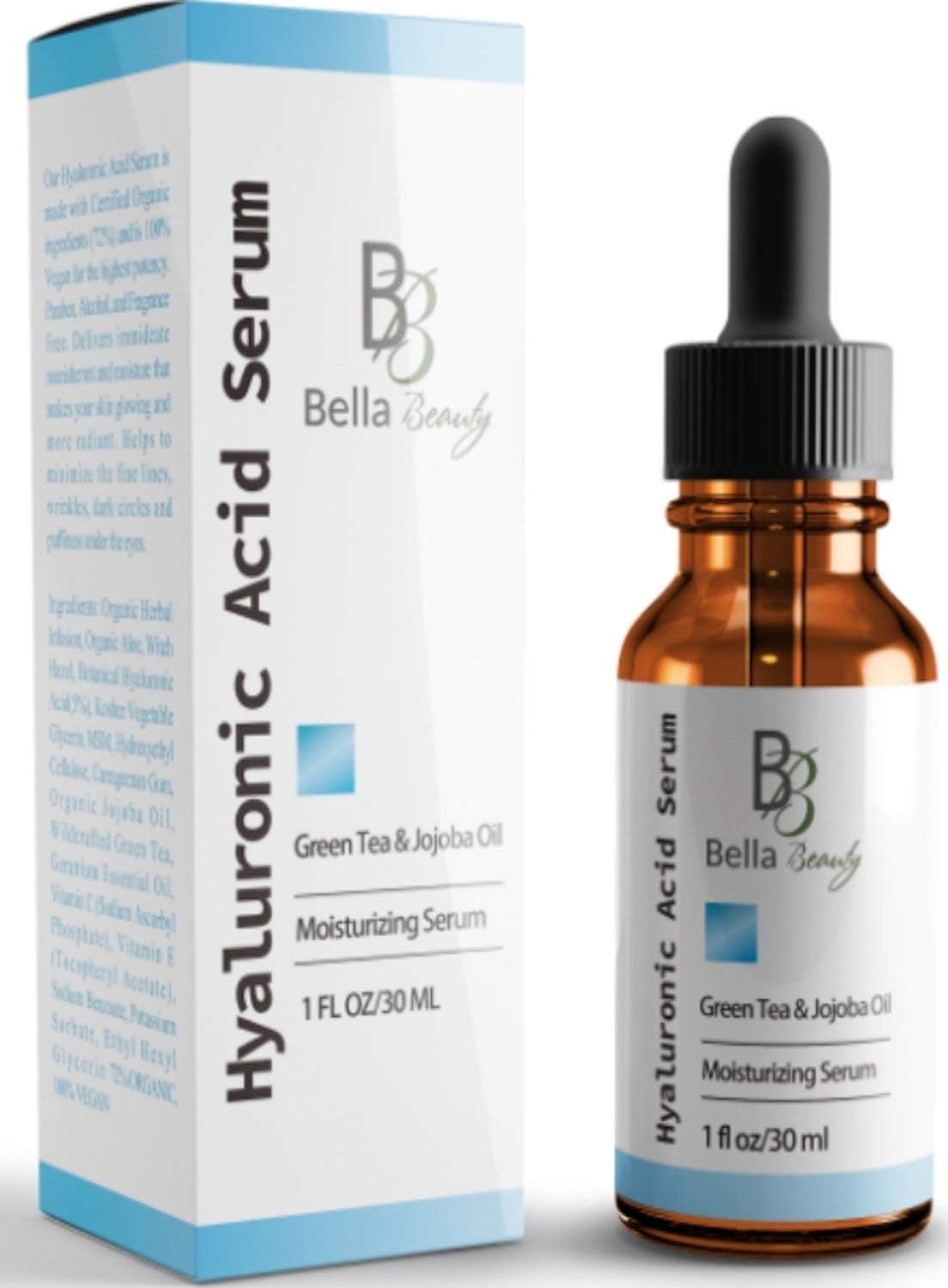 New Vitamin C Serum With Hyaluronic Acid - Best Anti Aging Serum - Wrinkle and Dark Spot Remover - Organic Topical Facial Pure Serum for Oily and Combination Skin - Face Moisturizer