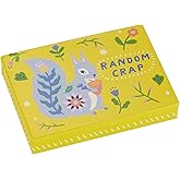 Blue Q Hinged Tin Pocket Box - Random Crap - Small Hinged Tin-Plated Steel Container Organizer for Everyday Carry, Travel, Survival, Mints, Storage, Gift and Cards - 4.25"w x 0.75"h x 3"d