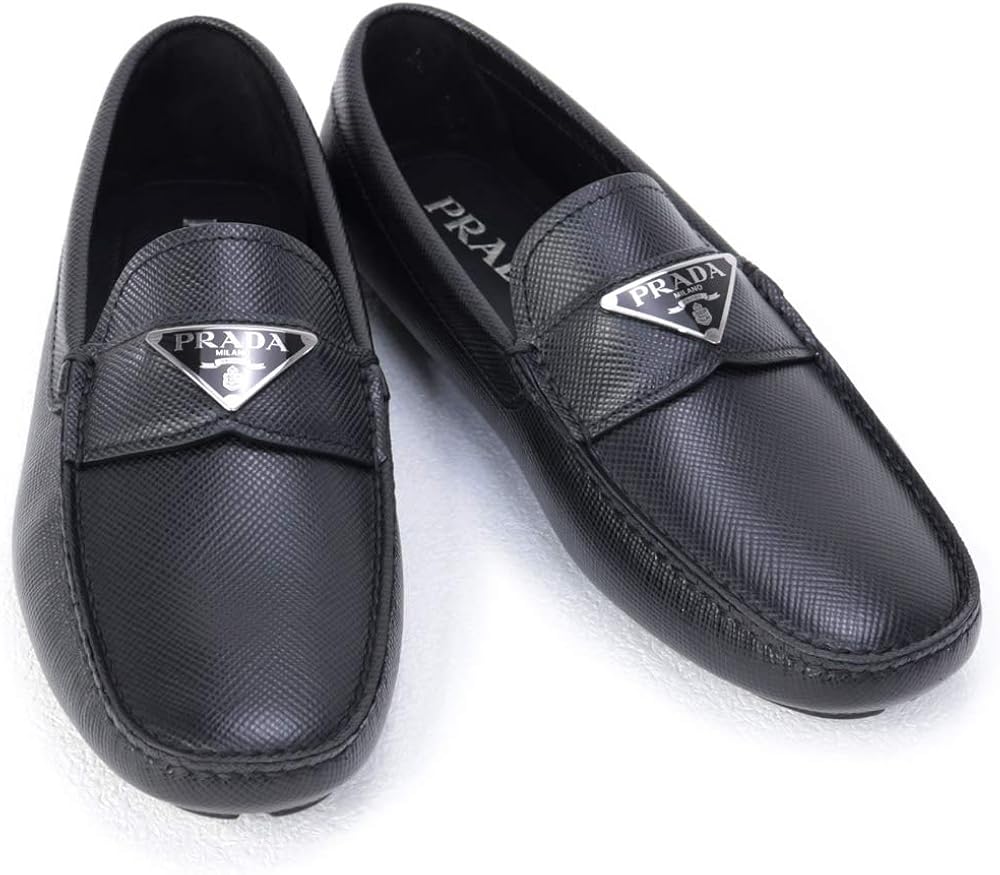 Amazon プラダ 靴 メンズ サフィアーノレザー ドライビングシューズ ローファー ブラック 2dd164 3e0n F0002 Nero ss 並行輸入品 Prada プラダ ローファー スリッポン