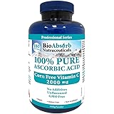 Vitamin C Powder 2000 mg. 100% Pure Ascorbic Acid Crystals. 180-Day Supply, 450 g, Non-GMO, Corn-Free, Unflavoured