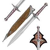 TOOL VISTA Handmade Movie Replica Engraved Stainless Steel Blade Medieval Styled Authentic Steel Sting Short Engraved Sword with Wall Mounting Scabbard Included