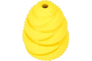 FLYGRUBS Chicken Toys for Coop - Fun Yellow Plastic Feeder for Hens - Refillable with Favorite Treats and Promotes Exercise - Release Food with Each Peck - Keep Flock Happy and Healthy