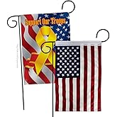 4th Of July American Flag For Independence Day Support Our Troops Wall Hanging Cemetery Decoration For Grave Yard Sign Memorial Veterans Day USA Poster Door Canvas Tapestry Gifts For Dad