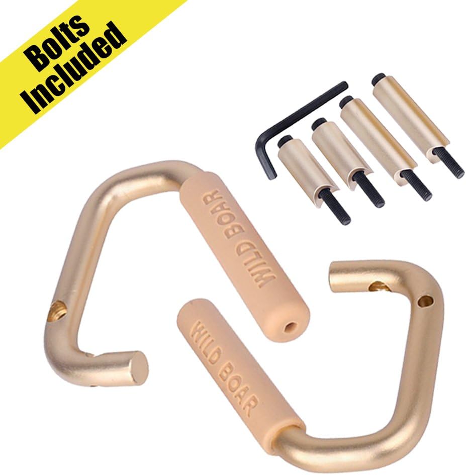 Grab Handles Front Grip Handle Grab Bar for Jeep Wrangler JK & Unlimited 2/4 Doors with Screws Bolts - Pair (Champagne/Gold)