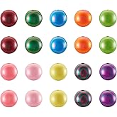 Cheriswelry 100pcs 20mm Solid AB Color Acrylic Round Chunky Bubblegum Ball Beads Loose Colorful Gumball Spacer Beads for Rainbow Bracelet Necklace Jewelry Making DIY Craft Beads