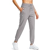G Gradual Women's Fleece Lined Joggers Water Resistant Hiking Pants High Waisted Winter Thermal Sweatpants 3 Zipper Pockets