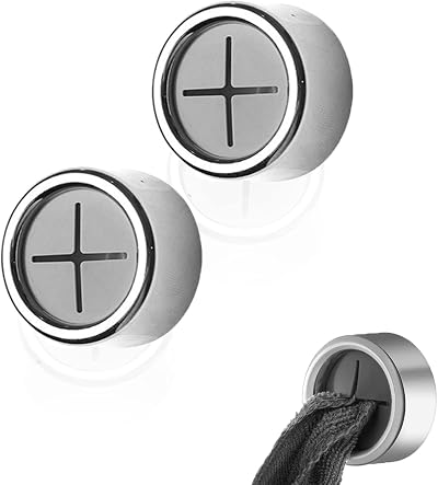 Gunwon 2pcs Tea Towel Holders Premium Adhesive Round Hooks ABS PVC