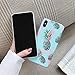 ooooops for XS Max Case, Red & Green Pineapple Pattern Design, Slim Fit Clear Bumper Soft TPU Full-Body Protective Cover Case for XS Max 6.5'' (Illusion Pineapples)