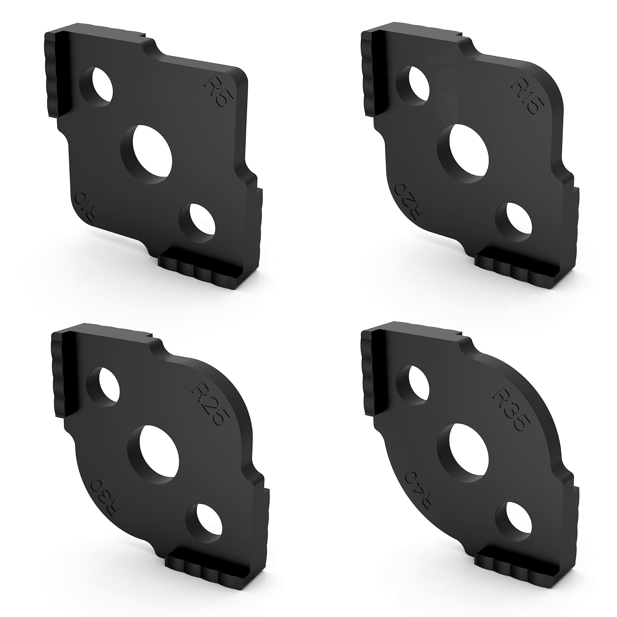 inBovoga 8 Radius Corners Router Jig Router Templates, High Hardness ABS+CNC Radius Routing Templates, Routing Rounded Corners Router Bit Templates for Woodworking
