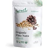 Food to Live Organic Pine Nuts, 1 Pound &ndash; Non-GMO, Whole Raw Pignolias, Unsalted, No Shell, Vegan, Kosher, Bulk Snack. Rich in Vitamin E, Protein. Great for Pesto, Salads, Homemade Desserts