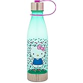 Hello Kitty Sanrio Hearts and Bows Plastic Water Bottle With Leak-Resistant Lid | Large Plastic Sports Jug | Holds 20 Ounces