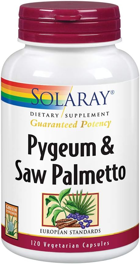 Solaray Pygeum and Saw Palmetto Berry Extracts | Mens Health & Prostate Function Support | Zinc, B-6, Pumpkin Seed & Amino Acids | 240 VegCaps: Health & Personal Care