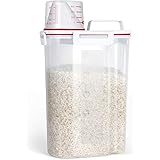 TBMax Rice Storage Container 5 Lbs, Small Airtight Dry Food Container for Flour Cereal Pasta Kitchen Pantry Organization -Red