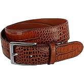 Trafalgar Men's Chance 35mm Mock Mini-African Alligator Embossed Italian Leather Belt