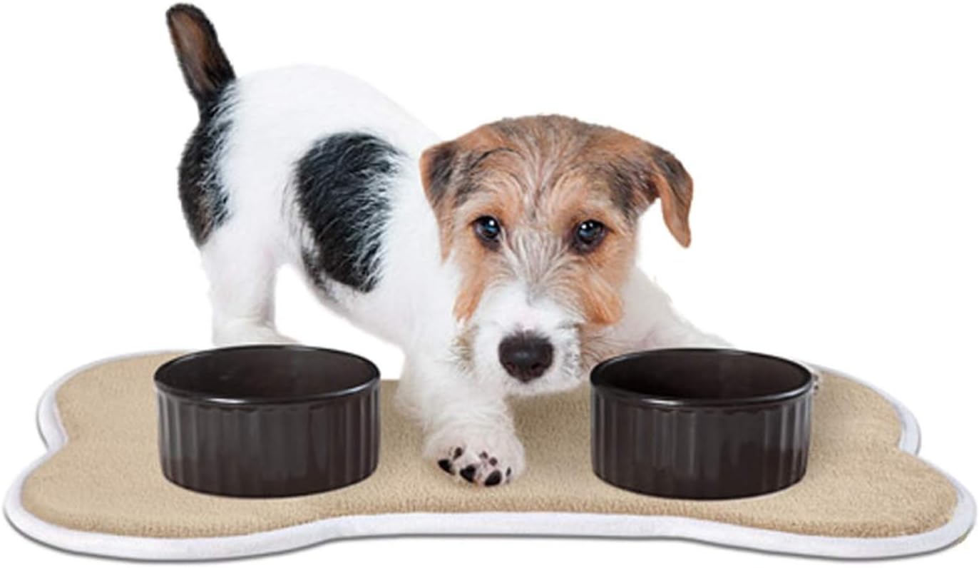 absorbent dog bowl mat