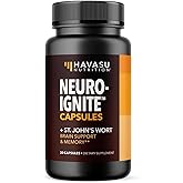 NeuroIGNITE Brain Supplements for Memory and Focus - 30 Count - Nootropics Brain Support Supplement with Bacopa, Ginkgo Biloba, St. John's Wort, Phosphatidylserine - Non-GMO Capsules, 1-Month Supply
