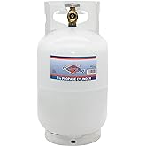 Flame King YSN10LB 10LB Steel Propane Tank Cylinder with Type 1 Overflow Protection Device Valve, for Camping, Fire Pits, Hea