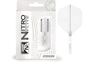 RED DRAGON Darts – Nitro Flite Integrated Flight & Shaft System – No.2 Shape and Design - Available in Short, Intermediate & 