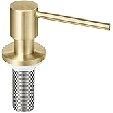 EADOT Deck Mounted Brass Kitchen Sink Soap Dispenser or Lotion Dispenser with 17OZ Above The Sink Refillable Bottle(Brushed Gold)