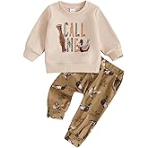 Toddler Boy Boy Hunting Outfit Mallard Duck Sweatshirt Top Jogger Pants Set 2Pcs Fall Winter Duck Hunting Clothes