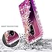 Galaxy S9 Plus Case w/[Full Cover Screen Protector Premium Clear], NageBee Glitter Liquid Quicksand Waterfall Flowing Sparkle Bling Diamond Cute Case Designed for Samsung Galaxy S9 Plus -Pink/Purple