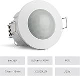 SEBSON PIR Sensor Indoor Ceiling Flush Mounted 360° 6m White view 2