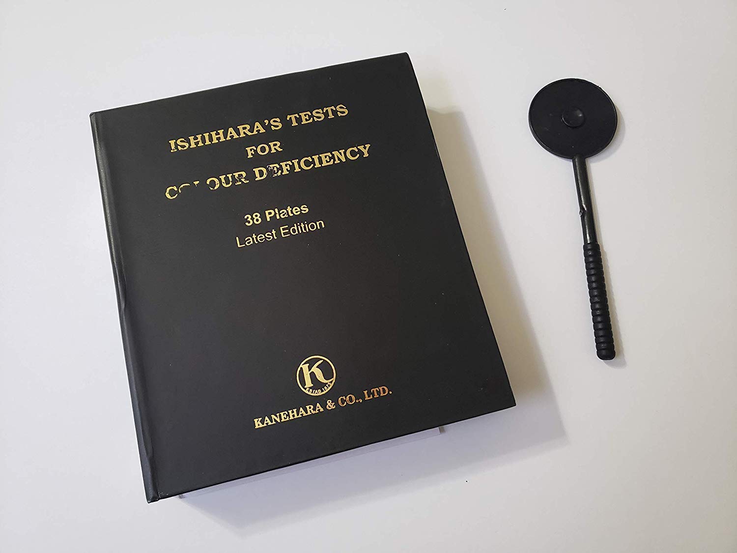 Ishihara Test Chart Book for Color Deficiency 38 Plates Latest Edition with User Manual and One Eye OCCLUDER