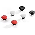 TIANHOO High-Performance Thumbstick Caps, Replacement Joystick Caps for PS5 Dualsense Edge Controller, Non-Slip Thumb Grip Caps for PS5 Pro Elite Controller (Black/White/Red)