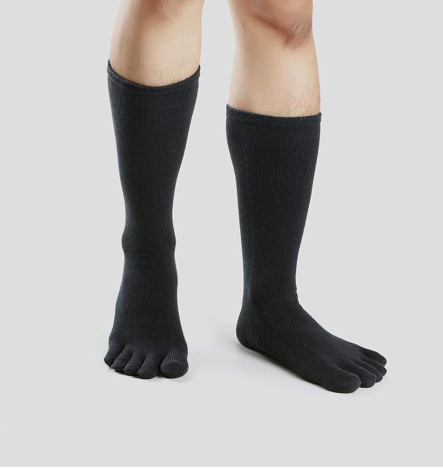 PUTUO Mens Cotton Five Toe Socks: Crew Finger Socks for Sports Running, Multicoloured-5 works, 6-10 - Image 3