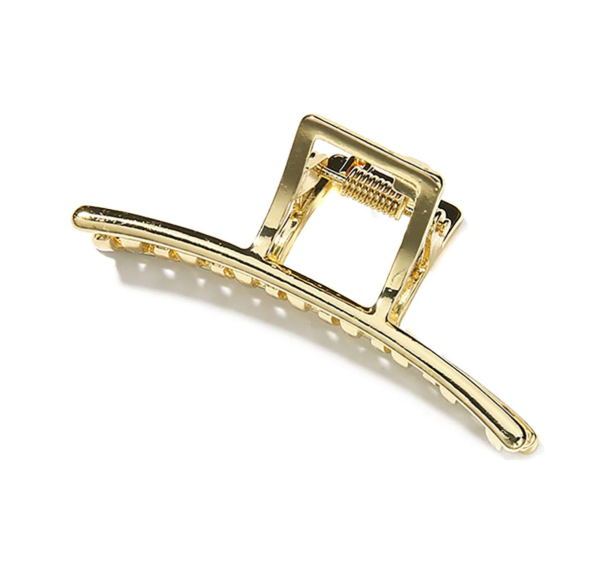 Fodattm Solid Color Vintage Simple Alloy Hair Jaw Clips Hair Clamp Large Adult Bath Shark Clip Ponytail Holder Hair Claw Hairpin Accessories for Girls Lady Women (Gold)