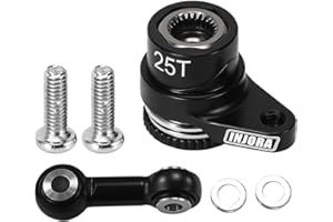INJORA 25T Aluminum Servo Saver Set Replacement for ARRMA Mojave Granite GROM Typhon GROM 1/12 Losi Nascar