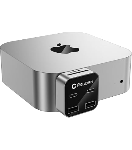 Mac mini M4 Dock, 9 +1 in 1 Mac mini M4 Hub, SSD & Host Dual Ports